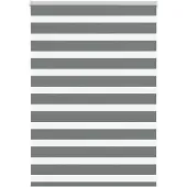 vidaXL Doppelrollo Dunkelgrau 105x100 cm Stoffbreite 100,9 cm Polyester