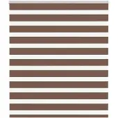 vidaXL Doppelrollo Braun 125x100 cm Stoffbreite 120,9 cm Polyester