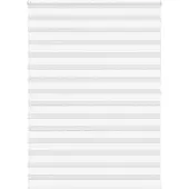 vidaXL Doppelrollo Weiß 155x200 cm Stoffbreite 150,9 cm Polyester