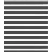 vidaXL Doppelrollo Schwarz 135x150 cm Stoffbreite 130,9 cm Polyester