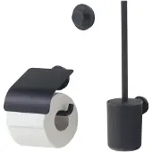Tiger WC-Zubehör Set Urban Black Mit Klappe (3-Teilig)