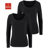 Vivance Langarmshirt in schwarz | Gr.: 40-42