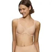 Triumph Bügel-BH "Modern Soft+Cotton W" mit dezenten Glanz-Streifenmuster und breiten Trägern