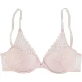 s.Oliver Push-up-BH "Amelie", Damen, Gr. 70, Cup C, rosa, Spitze, Obermaterial: 60% Polyamid, 35% Polyester, 5% Elasthan, BHs Push-up-BH, aus floraler, transparenter Spitze, Dessous
