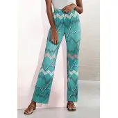 LASCANA Pyjamahose mit grafischem Zick-Zack Muster