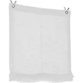 Kutti Heimtextilien Raffrollo Ösenrollo Celtic offwhite. Einfarbig, Uni. Leinenoptik. Montage ohne Bohren, mit Fensterhaken 45 x 140 cm