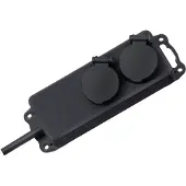 Brennenstuhl Steckdosenverteiler IP44 2-fach schwarz 2m H07RN-F 3G1,5, 1159930