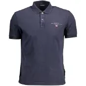 Napapijri Herren Polohemd Blau - Kurzarm, Modernes Design, Mit Stickerei