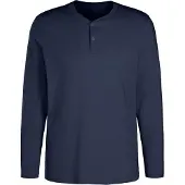 H.I.S. Langarmshirt "- Henleyshirt langarm" Langarm, Shirt mit Knopfleiste aus strukturierter Baumwoll-Qualität