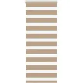 vidaXL Doppelrollo Sandbraun 60x150 cm Stoffbreite 55,9 cm Polyester