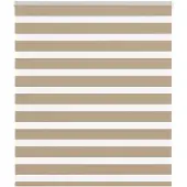 vidaXL Doppelrollo Sandbraun 130x150 cm Stoffbreite 125,9 cm Polyester
