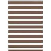 vidaXL Doppelrollo Braun 95x150 cm Stoffbreite 90,9 cm Polyester