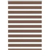 vidaXL Doppelrollo Braun 100x150 cm Stoffbreite 95,9 cm Polyester