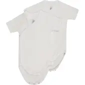 Petit Bateau Baby-Body 2 Bodies Naiss Mc Weiß (Set von 2)-Maat 60 - 3 maanden