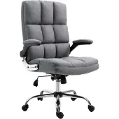 Mendler Bürostuhl MCW-J21, Chefsessel Drehstuhl Schreibtischstuhl, höhenverstellbar Stoff/Textil grau