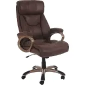 MCW Bürostuhl Denver, Schreibtischstuhl Drehstuhl Chefsessel, MVG- Wildleder-Optik taupe-braun