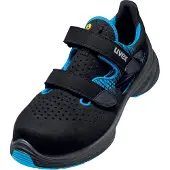 Uvex 1 G2 Sandale 68280 S1 SRC Weite 14, Männlich, Erwachsener, Sicherheitssandalen, Schwarz, Blau, ESD, Klettverschluss