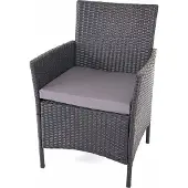 Mendler Poly-Rattan Garten-Garnitur MCW-D82, Sitzgruppe Lounge-Set schwarz mit Kissen anthrazit