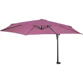 MCW Wandschirm Acerra, Ampelschirm Balkonschirm Sonnenschirm, 3m neigbar, Polyester Alu/Stahl 9kg lavendel-rot