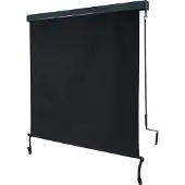 Mendler Vertikalmarkise MCW-F42, Senkrechtmarkise Sichtschutz Außenrollo Rollo, UV-Schutz 50 Stoff 250x140cm, schwarz