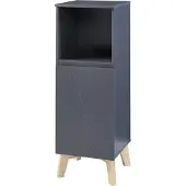 En.casa Badezimmerschrank 'Overath' Midischrank 86x30x30cm Grau
