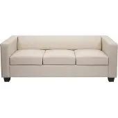 Mendler 3-2-1 Couchgarnitur Lille Leder, creme