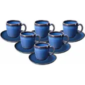 Like. by Villeroy & Boch Lave Kaffeetassen mit Untertassen