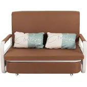Mendler Schlafsofa MCW-M83, Schlafcouch Couch Sofa, Schlaffunktion Bettkasten Liegefläche, 130x185cm Stoff/Textil braun