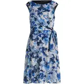 Vera Mont Cocktailkleid mit Bindegürtel in Dunkelblau/Blau | Gr.: 46
