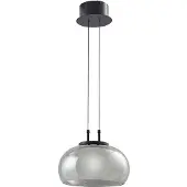 LUCANDE LED-Hängeleuchte Dain, 1-flammig, rauchgrau, Glas