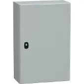 Schneider Electric NSYS3D6420P PanelSeT S3D Volltür mit Montageplatte H600xB400xT200.IP66 IK10 RAL7035.