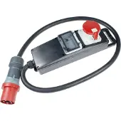 As Schwabe as-Schwabe Vollgummi-Stromverteiler CEE 400V 63A 5G16 auf CEE 400V 63A IP44