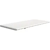 Emma Flip Topper - 180 x 200 x 5 cm - Reversible Design - Mit Airgocell-Schaumschicht und waschbarem Bezug - Für weichen oder festen Schlaf - Polyester - Weiß