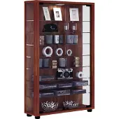 Hioshop Sammel Stand Vitrine Holz Glas Lumo Mini