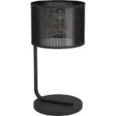 Eglo Tischlampe Manby, Nachttischlampe im Industrial Design, Tischleuchte aus Metall, Gitter Lampe für Wohnzimmer und Schlafzimmer, E27 Fassung