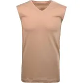 Ragman Herren Unterhemden, 2er Pack - Shirt, Baumwolle, V-Ausschnitt, einfarbig