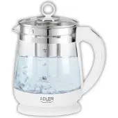 Adler Elektrischer Wasserkocher aus Glas 1,5 Litern Beleuchteter Kettles Innovativ