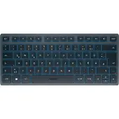Cherry KW 7100 MINI BT, Kabellos, Bluetooth, Scherenschalter, QWERTZ, Blau