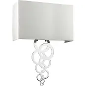 Elstead Lighting Elstead Rosa Wandleuchte E27 2-fach Poliertes Chrom Elfenbeinfarbe