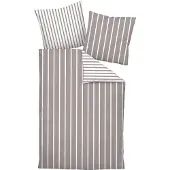 Janine Mako-Satin Bettwäsche modern classic Bettbezug einzeln 140x200 cm vulkan