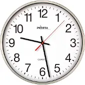 Peweta Wanduhr Quarzuhr Ku.silber D.250mm 1,5V arabische Zahlen