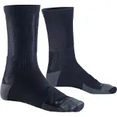X-socks Gravel Discover Crew Socks - High-End-Funktionssocken für Gravel Biking, verbesserte Thermoregulation, Airflow und Multi-Level Protection - Schwarz/Charcoal, 45-47