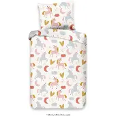 Good Morning Duvet cover Good Morning 100x135 + 1* 40x60 cm - unicorn with a raibow