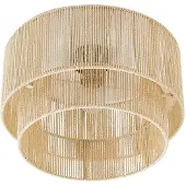 LINDBY Deckenleuchte Anuva, beige natur, Papier, Ø 45 cm