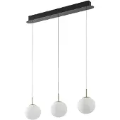 LUCANDE LED-Hängeleuchte Joran, 3-flammig, weiß, Glas