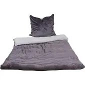 Mojawo 2tg Cashmere Touch Wende-Bettwäsche Uni Grau/Anthrazit