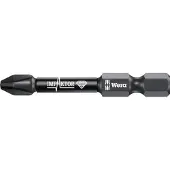 Wera Bit 851/4 IMP DC PH2, L 50 mm, 1/4 Zoll E6.3, diamantbeschichtet, Impaktor, 5 Stück