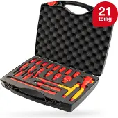 Wiha Umschaltknarren Set electric 1/2 zoll 20-teilges Set mit Druckknopf und Kugelsicherung mit Tasche