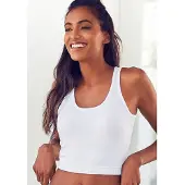LASCANA Sporttop Crop-Top mit breiten Trägern
