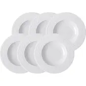 Villeroy & Boch Suppenteller "Suppenteller Cellini ø 24 cm 6er Set weiß" Spülmaschinengeeignet, Mikrowellenfest